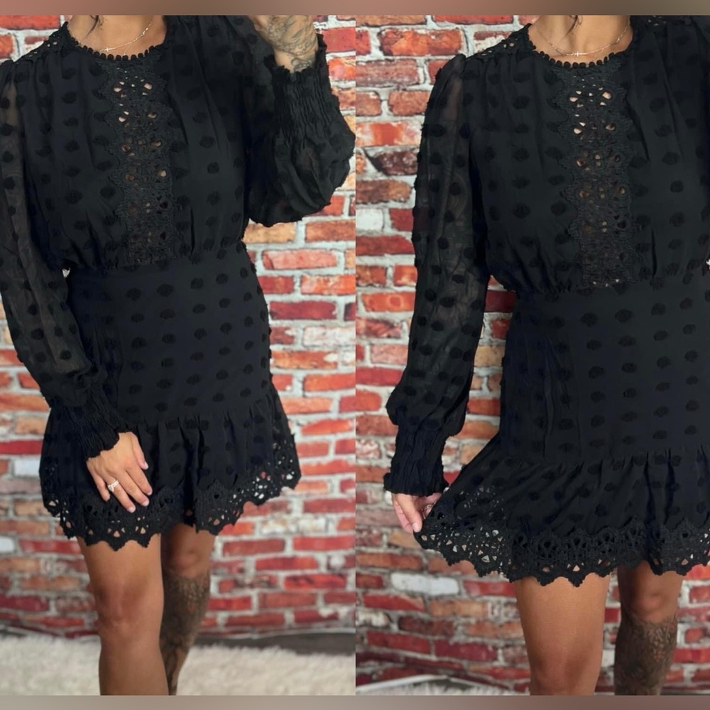 Black detailed dress